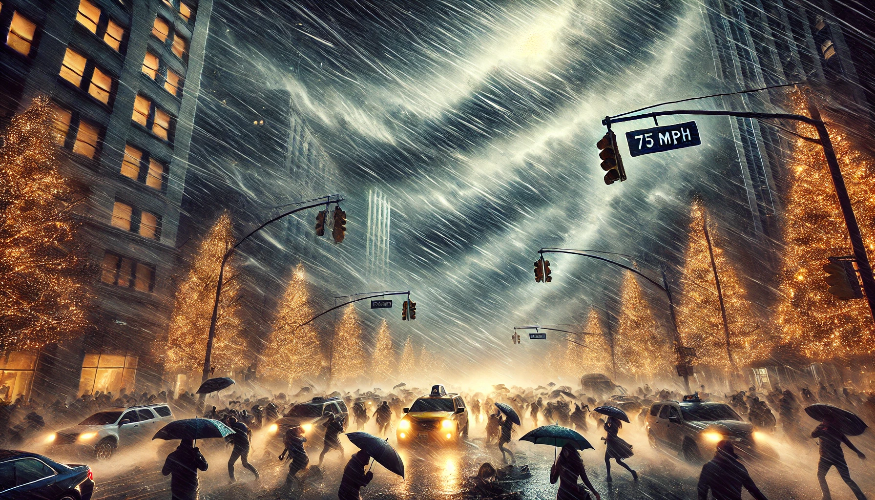 75mph Winds and Torrential Rain Disrupt UK New Year's Celebrations